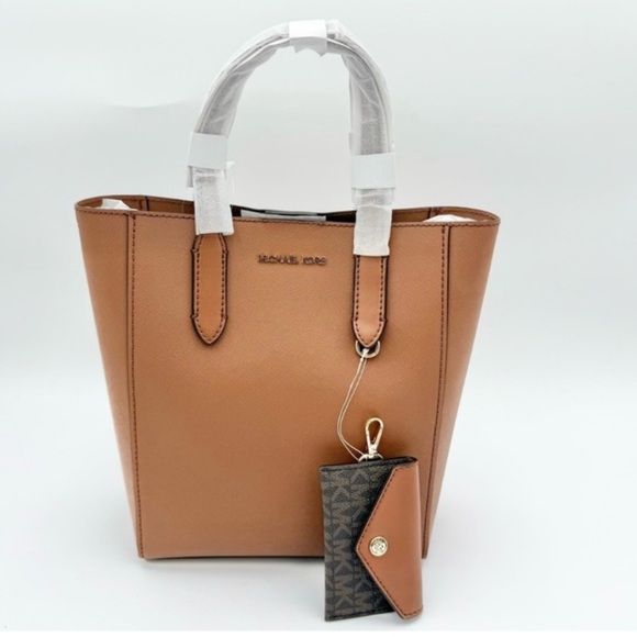 NWT Michael Kors Vincent Large Saffiano Leather Tote Bag With Card Case